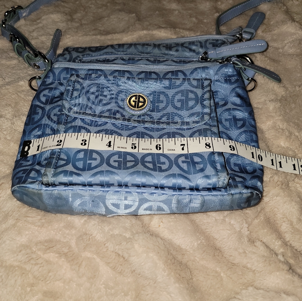 Stylish Blue Patterned Giani BernininCrossbody Wo… - image 1